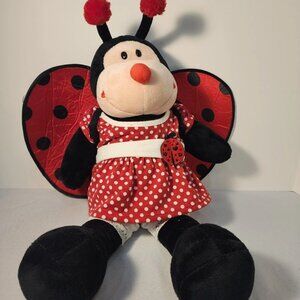 Build A Bear 2010 Lady Bug Plush With Removable Wings and Lady Bug Dress